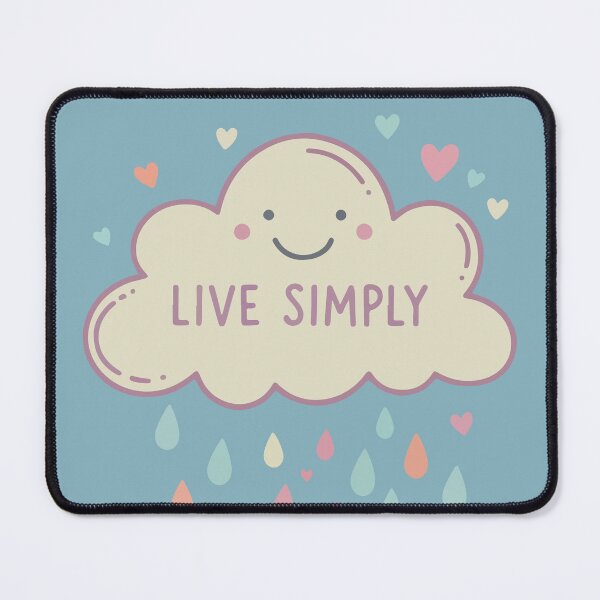 Item preview, A Gentle Reminder to Live Simply: A Cloud of Pastel Dreams and Heartfelt Rain. designed and sold by Space Hyenas.