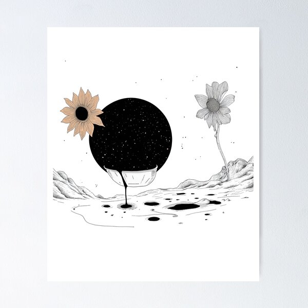 Item preview, Cosmic Spill in a Sunflower Wasteland designed and sold by BiloLouch.