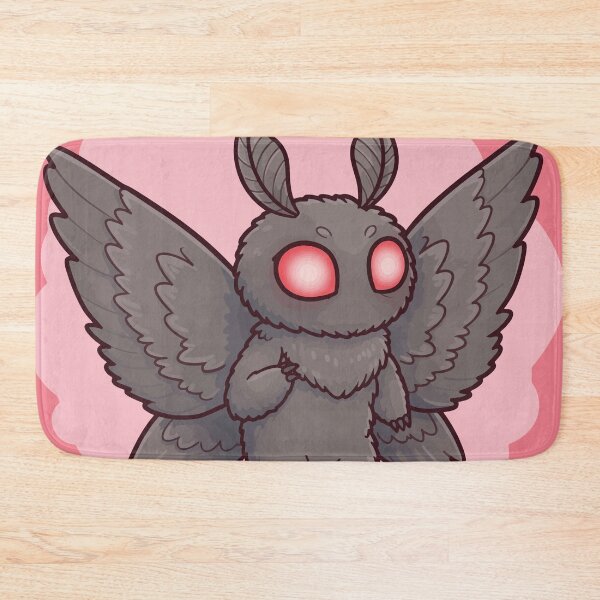 Item preview, Chibi Mothman Illustration with Glowing Red Eyes - Cute and Spooky Cryptid Design for Digital Download and Sticker Art designed and sold by Space Hyenas.