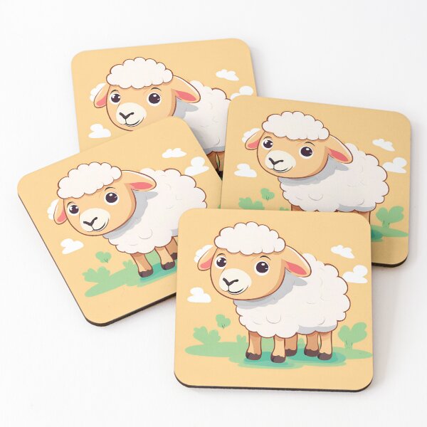 Item preview, little white sheep in the green pasture designed and sold by marvinins.