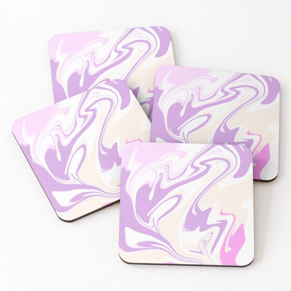 Item preview, Abstract Marbled Swirls in Purple, Dark Purple, Dark Pink, Beige and White designed and sold by JulzPink.