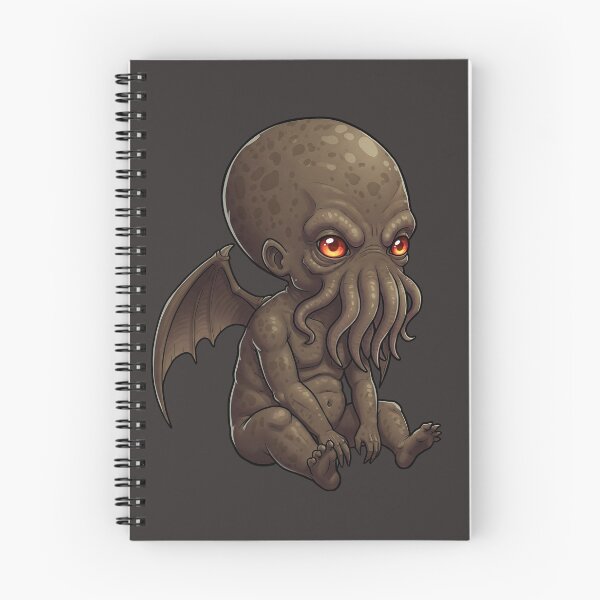 Item preview, Chibi Baby Cthulhu Illustration with Glowing Red Eyes - Cute and Spooky Cosmic Horror Design and Sticker Art designed and sold by Space Hyenas.