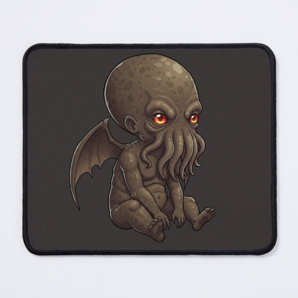 Item preview, Chibi Baby Cthulhu Illustration with Glowing Red Eyes - Cute and Spooky Cosmic Horror Design and Sticker Art designed and sold by Space Hyenas.