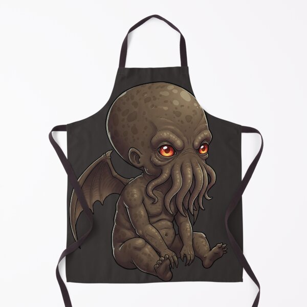 Item preview, Chibi Baby Cthulhu Illustration with Glowing Red Eyes - Cute and Spooky Cosmic Horror Design and Sticker Art designed and sold by Space Hyenas.