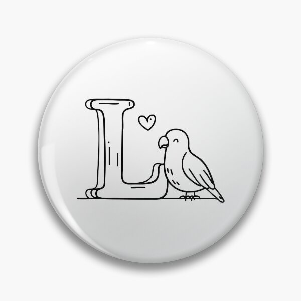 Item preview, An Illustration of Lovebird beside letter L designed and sold by rasagamastore.