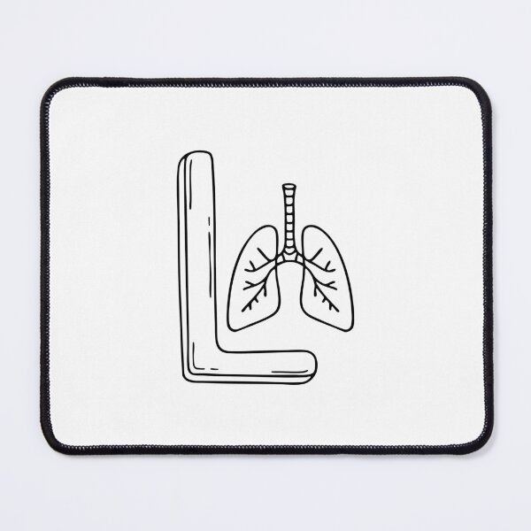 Item preview, An Illustration of Lung beside letter L designed and sold by rasagamastore.