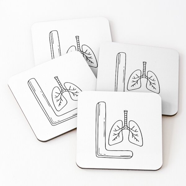 Item preview, An Illustration of Lung beside letter L designed and sold by rasagamastore.