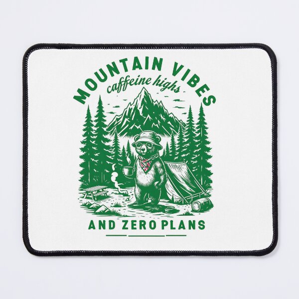 Item preview, Mountain vibes, caffeine highs, and zero plans  designed and sold by DesignStudio135.