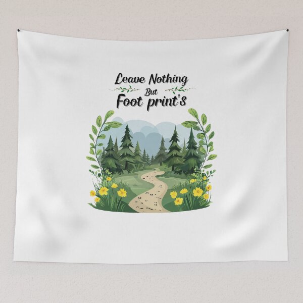 Item preview, Leave Nothing But Footprints – Nature-Inspired Eco-Friendly designed and sold by VibeVault12.