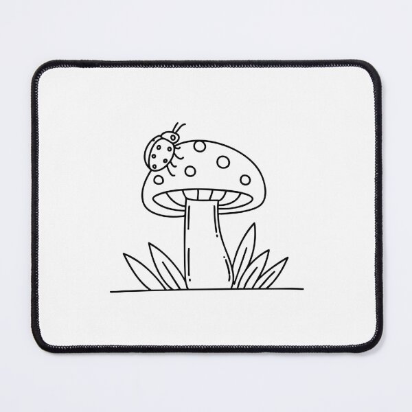 Item preview, Ladybug perched on a mushroom in a forest setting designed and sold by rasagamastore.