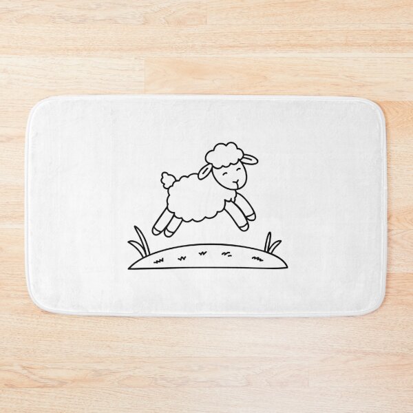 Item preview, Fluffy lamb standing on a grassy hill, playfully jumping in the air designed and sold by rasagamastore.