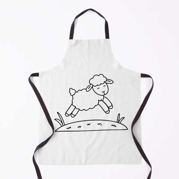 Item preview, Fluffy lamb standing on a grassy hill, playfully jumping in the air designed and sold by rasagamastore.