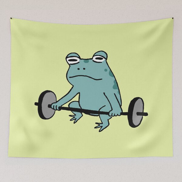 Item preview, Weary Weightlifting Frog designed and sold by zzz888.