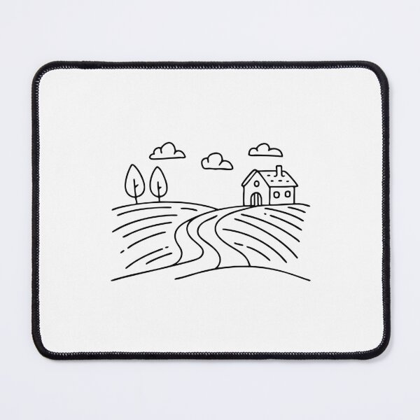 Item preview, Scenic landscape with rolling hills, a winding path, and a small cottage in the background designed and sold by rasagamastore.
