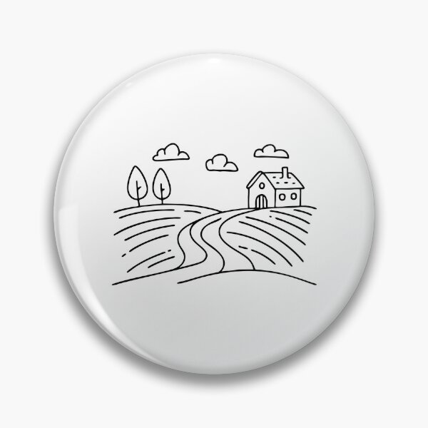 Item preview, Scenic landscape with rolling hills, a winding path, and a small cottage in the background designed and sold by rasagamastore.