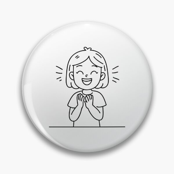 Item preview, Joyful expression of a child laughing, with their hands clapping in excitement designed and sold by rasagamastore.