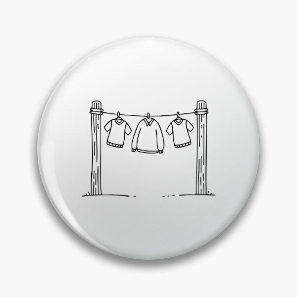 Item preview, Clothesline stretched between two wooden poles with shirts and socks swaying designed and sold by rasagamastore.