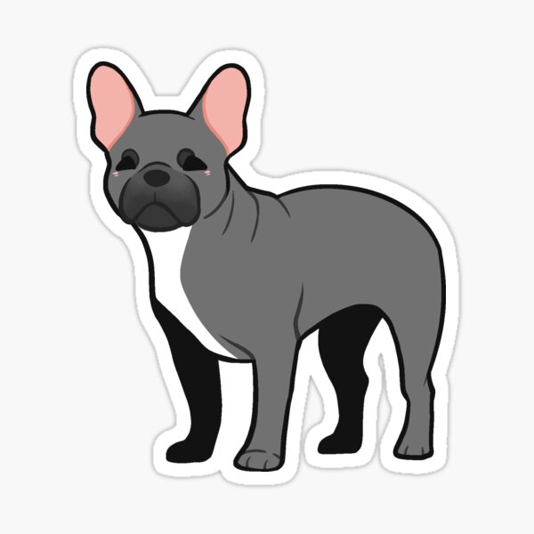 Item preview, French Bulldog (Grey) designed and sold by IttyBittyPups.