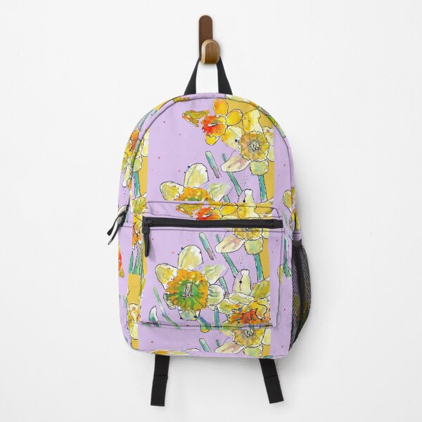 Item preview, Abstract Yellow Daffodil Watercolor Pattern on Mauve designed and sold by Sarah Rajkotwala.