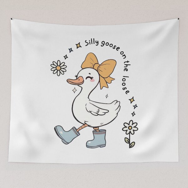 Item preview, Cute Silly Goose on the loose  with Bow designed and sold by JoelFox165.