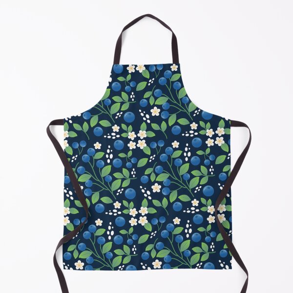 Item preview, blueberry pattern on black background designed and sold by Tarathai.
