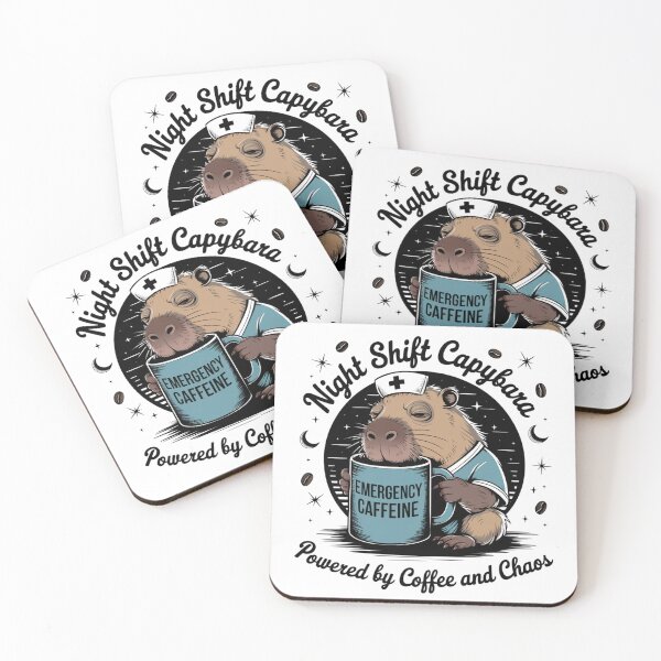 Item preview, Night Shift Capybara Funny Medical Worker designed and sold by catthemedic.