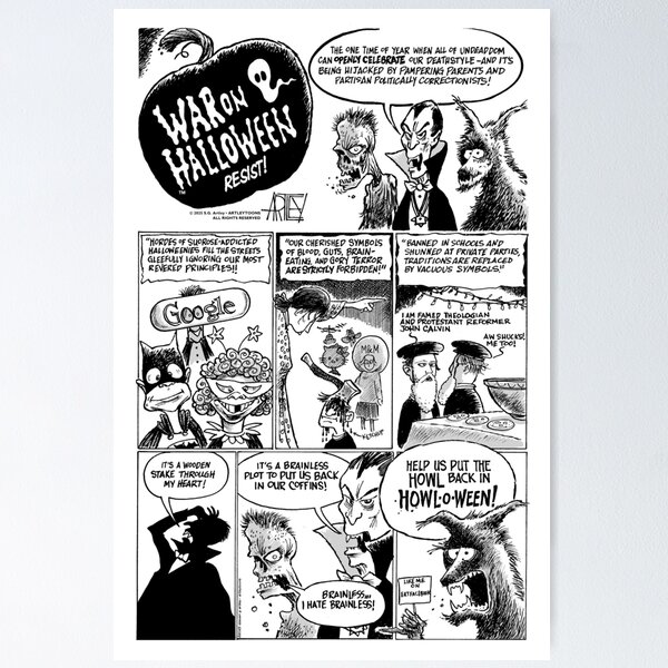 Artikel-Vorschau von Der Krieg gegen Halloween, designt und verkauft von artleytoons.