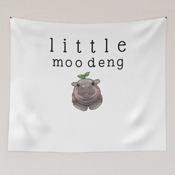 Item preview, Cute Litte Moodeng  Hippo with Leaf Sprout designed and sold by JoelFox165.