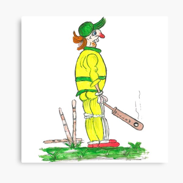 Item preview, Cricketer Being Bowled designed and sold by Lisa-Murphy-Art.
