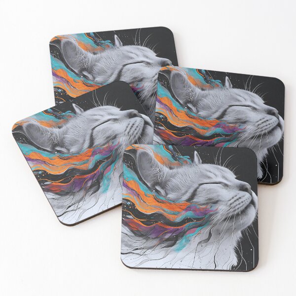 Item preview, Dreamstate Cat – Surreal Colorful Energy designed and sold by Dino-Lune.