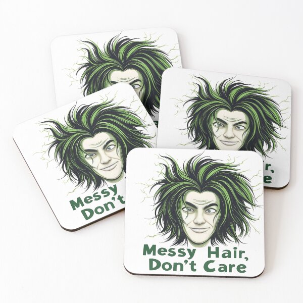 Artikelvorschau, Messy Hair Don’t Care – Lustiges T-Shirt mit wildem Haar entworfen und verkauft von gtrock.