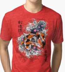 Thrashing Koi Tri-blend T-Shirt
