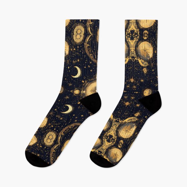 Item preview, Mysterious crescent moon seamless pattern designed and sold by ArchDS.