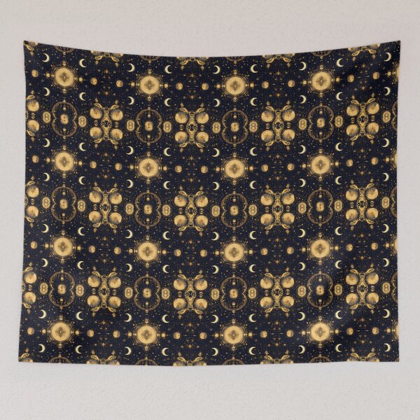 Item preview, Mysterious crescent moon seamless pattern designed and sold by ArchDS.