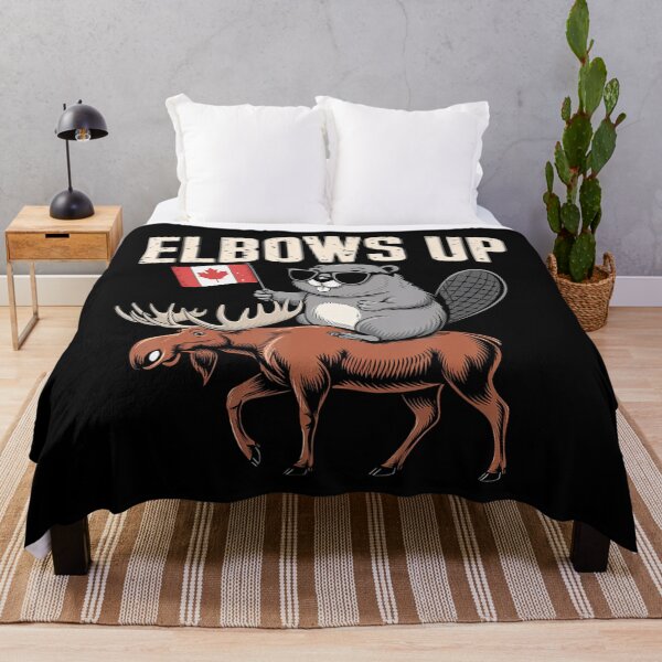 Item preview, Elbows Up Funny Canada Beaver And Moose designed and sold by Dreamy-Scenes.