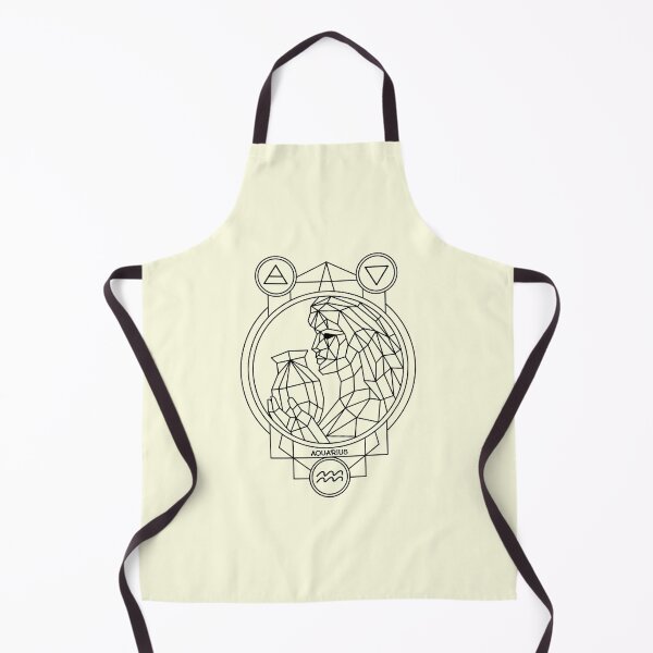 Item preview, Geomatric zodiac aquarius black line designed and sold by Atherisink.