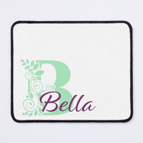 Item preview, Bella – Floral Name Design - Violet Berry Red & Bright Mint Green - (Personalizable) designed and sold by sabantha.