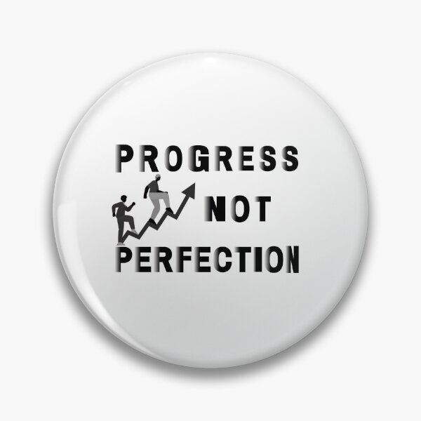 Item preview, Progress, Not Perfection - Minimalist Manga-Style Motivational Tee designed and sold by Parijat Grace.