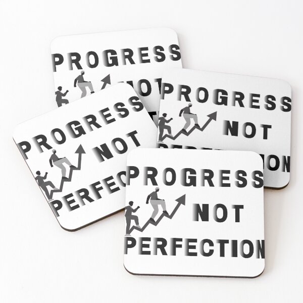Item preview, Progress, Not Perfection - Minimalist Manga-Style Motivational Tee designed and sold by Parijat Grace.
