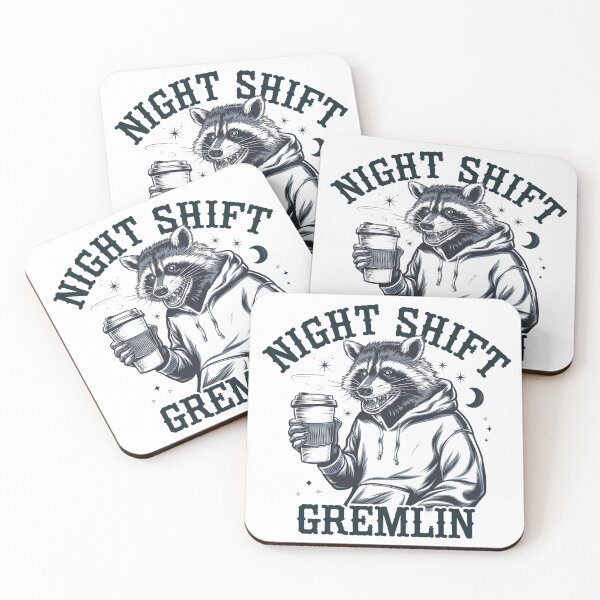 Item preview, Funny Racoon Night Shift Gremlin  designed and sold by catthemedic.