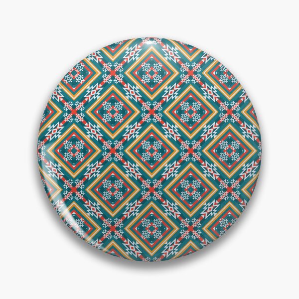 Aperçu de l'œuvre Motif de rayures géométriques carrées aztèques traditionnelles tribales amérindiennes colorées du sud-ouest créée et vendue par BWDecorPattern.
