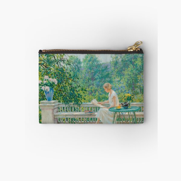 Item preview, Woman on a Veranda - Edward Dufner (American, 1871-1957). Oil on canvas designed and sold by The Nouveau Chateau.