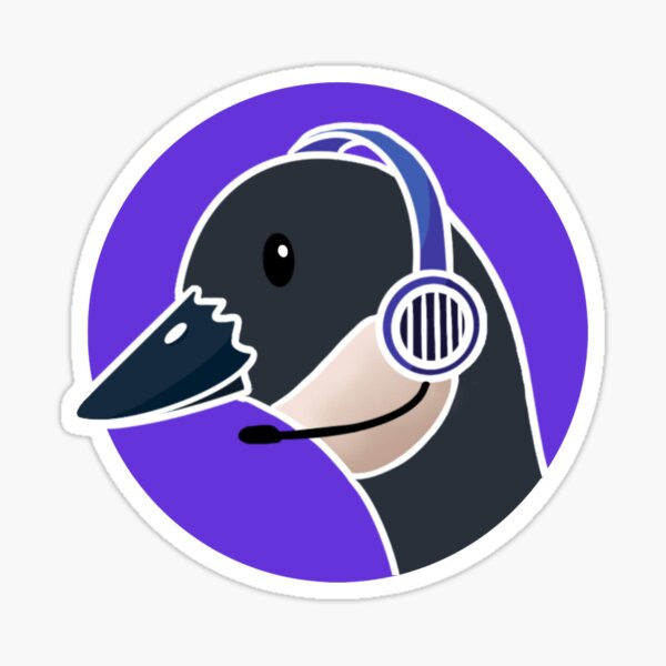 Vista previa del artículo con la obra «Pegatina de Gamer Goose», diseñado y vendido por marimementos.