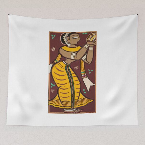 Item preview, Jamini Roy Woman Offering Puja designed and sold by Kathimee.