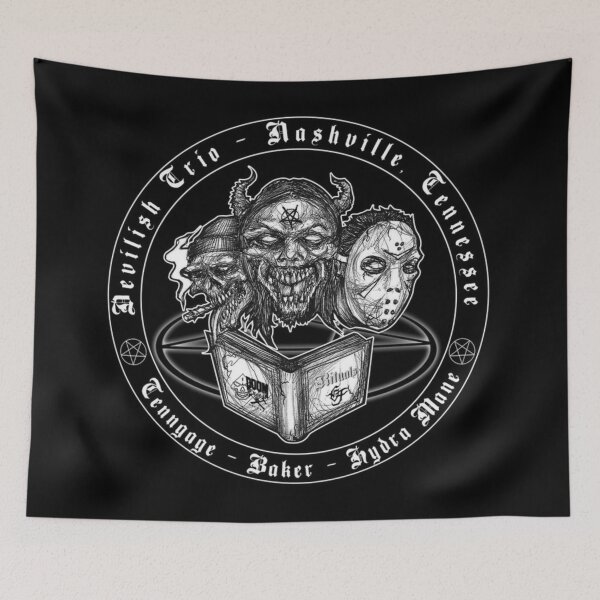 Item preview, Devilish Trio Tapestry designed and sold by franklins-den.