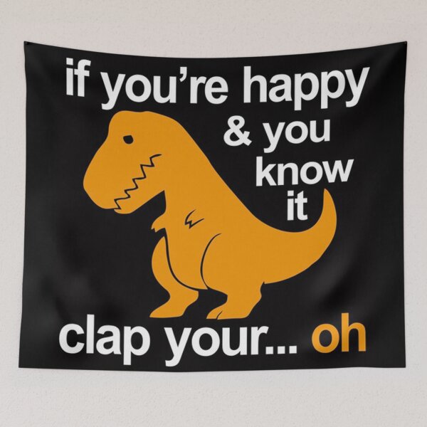 Item preview, Vintage Dino Clap Your Hands - Playful T-Rex and Happy Rhymes designed and sold by anthonyJenkiny.