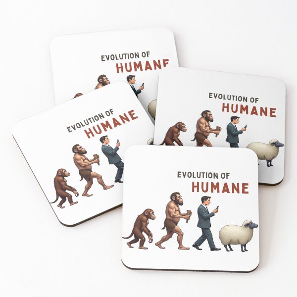 Item preview, Evolution of Humane – Funny Satirical Evolution Art designed and sold by MOTAS FASHION .