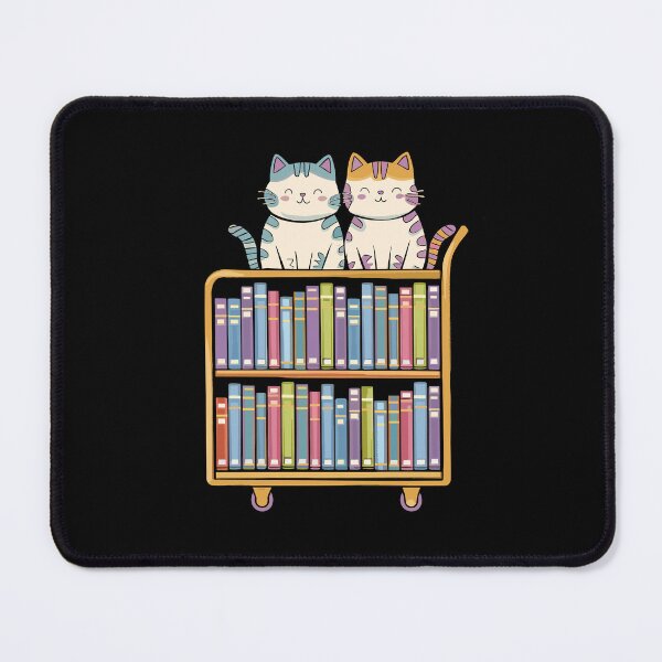 Item preview, Kawaii Pastel Colored Cats On A Library Cart, Librarian Approved Cats designed and sold by SubtleSplit.
