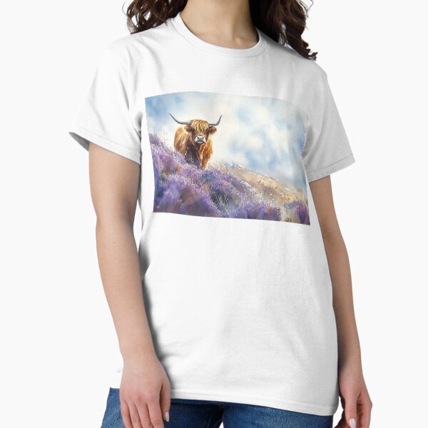 Vista previa del artículo con la obra «Vaca de las Tierras Altas en el brezo», diseñado y vendido por laurashawart.