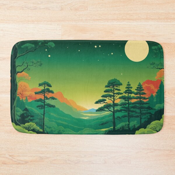 Item preview, Moonlit Valley: A Tranquil Forest Night Landscape designed and sold by REPTISLAV.